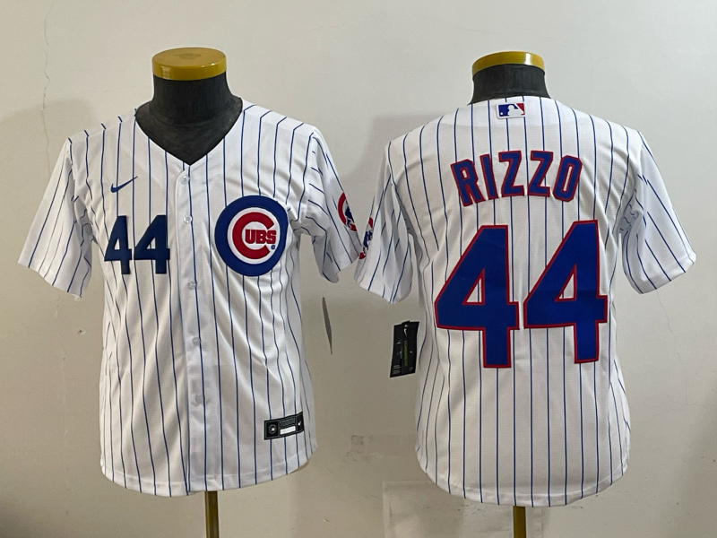 Youth Chicago Cubs #44 Rizzo white Nike MLB 2025 jersey 003